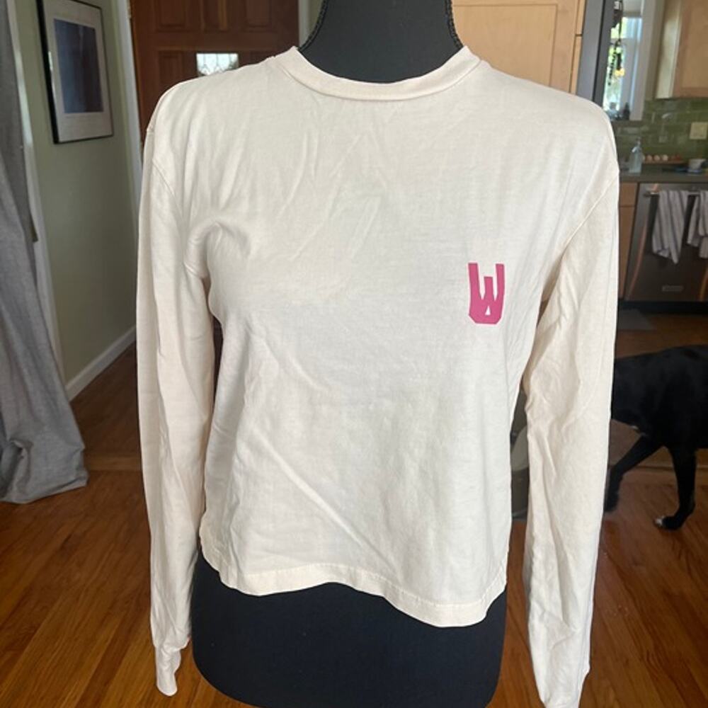 Down to Urth cropped long sleeve tee NWOT